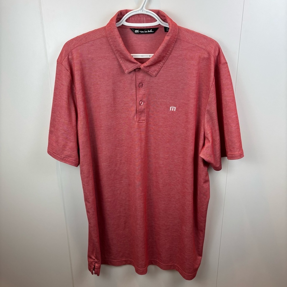 Travis Mathew Zinna Short Sleeve Red Polo Men's XXL Golf Shirt Pickleball